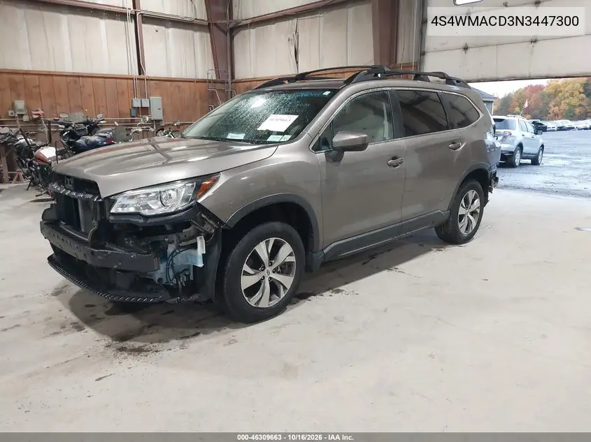 2022 SUBARU ASCENT VIN 4S4WMACD3N3447300 — фото 2