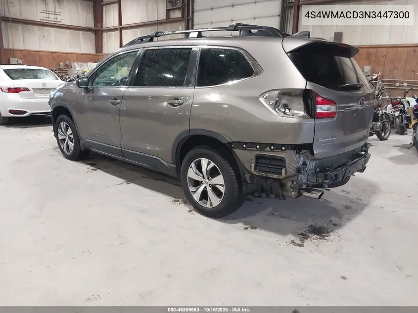 2022 SUBARU ASCENT VIN 4S4WMACD3N3447300 — фото 3