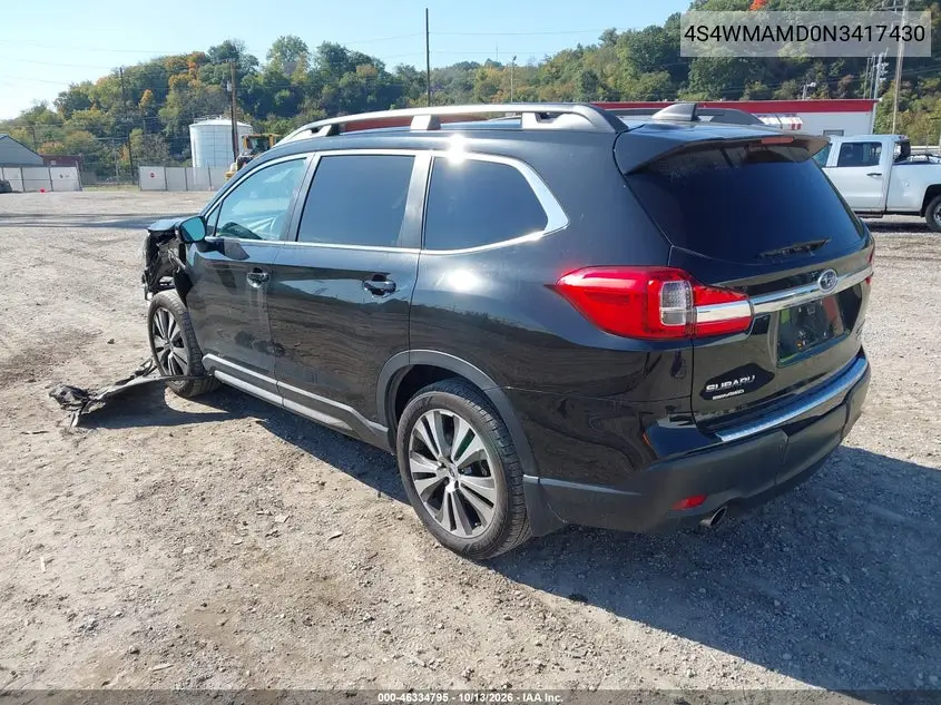 2022 SUBARU ASCENT VIN 4S4WMAMD0N3417430 — фото 3
