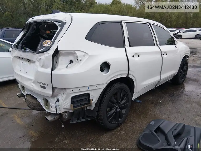 2022 SUBARU ASCENT VIN 4S4WMAJD2N3442480 — фото 4