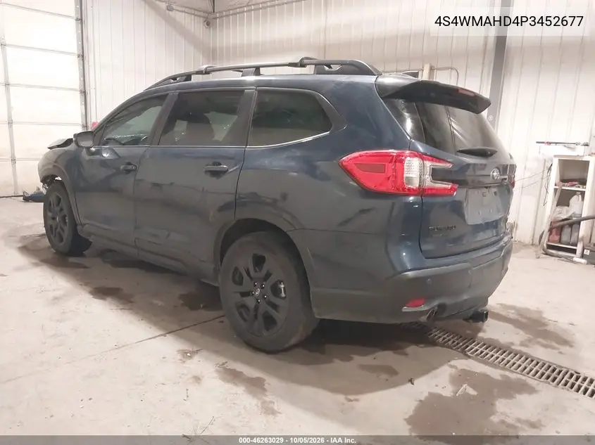 2023 SUBARU ASCENT VIN 4S4WMAHD4P3452677 — фото 3