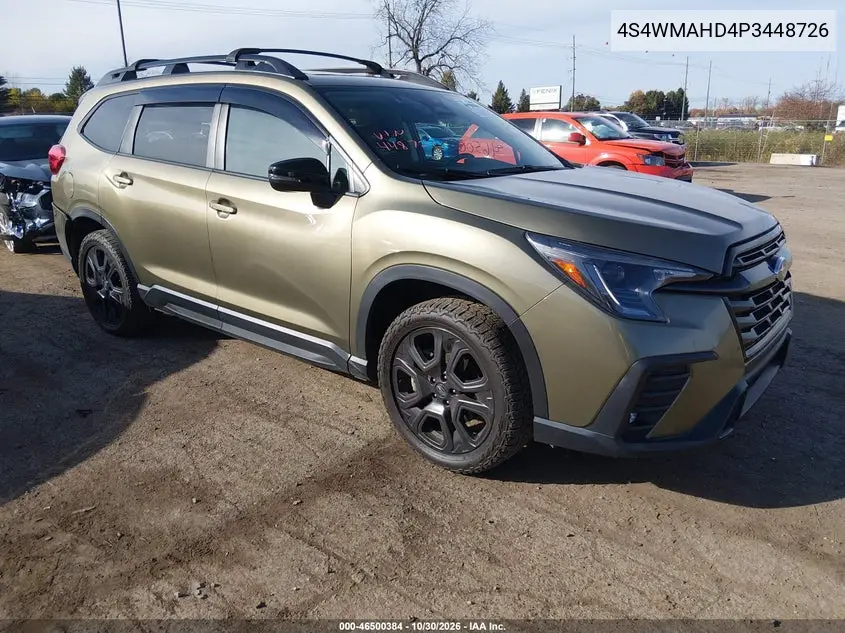 SUBARU ASCENT 2023, VIN 4S4WMAHD4P3448726