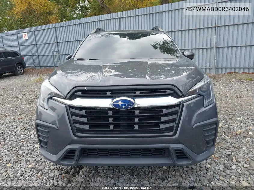 2024 SUBARU ASCENT VIN 4S4WMABD0R3402046 — фото 12