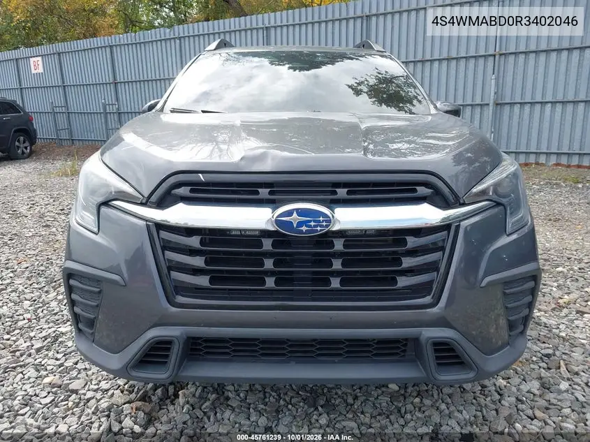 2024 SUBARU ASCENT VIN 4S4WMABD0R3402046 — фото 6