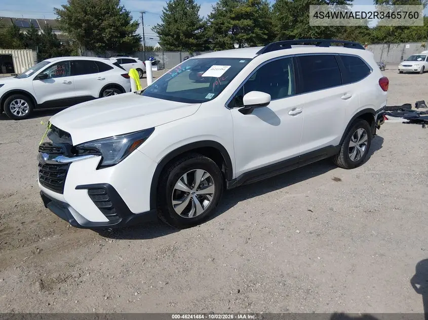 2024 SUBARU ASCENT VIN 4S4WMAED2R3465760 — фото 2