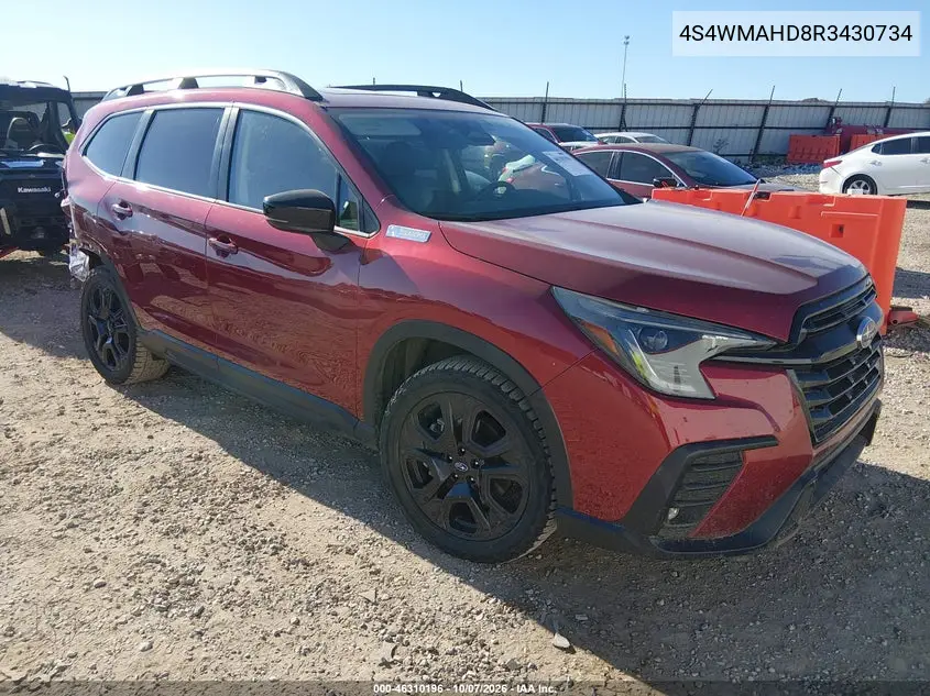 SUBARU ASCENT 2024, VIN 4S4WMAHD8R3430734