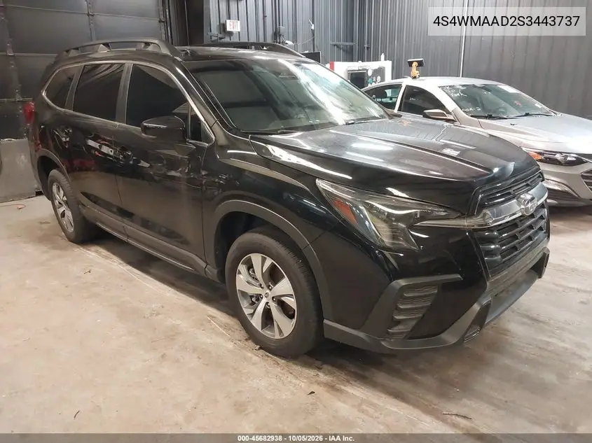 SUBARU ASCENT 2025, VIN 4S4WMAAD2S3443737