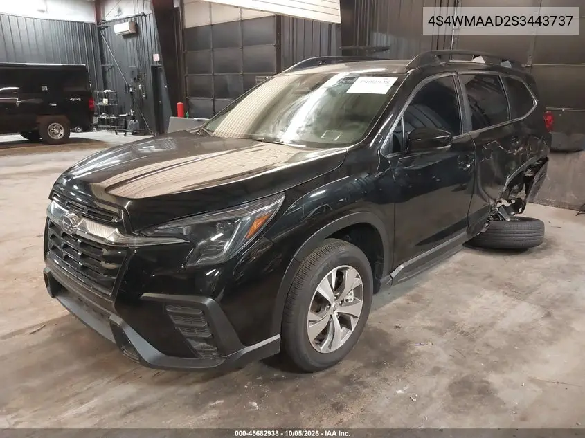 2025 SUBARU ASCENT VIN 4S4WMAAD2S3443737 — фото 2