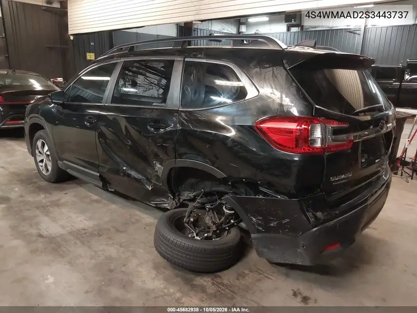 2025 SUBARU ASCENT VIN 4S4WMAAD2S3443737 — фото 3