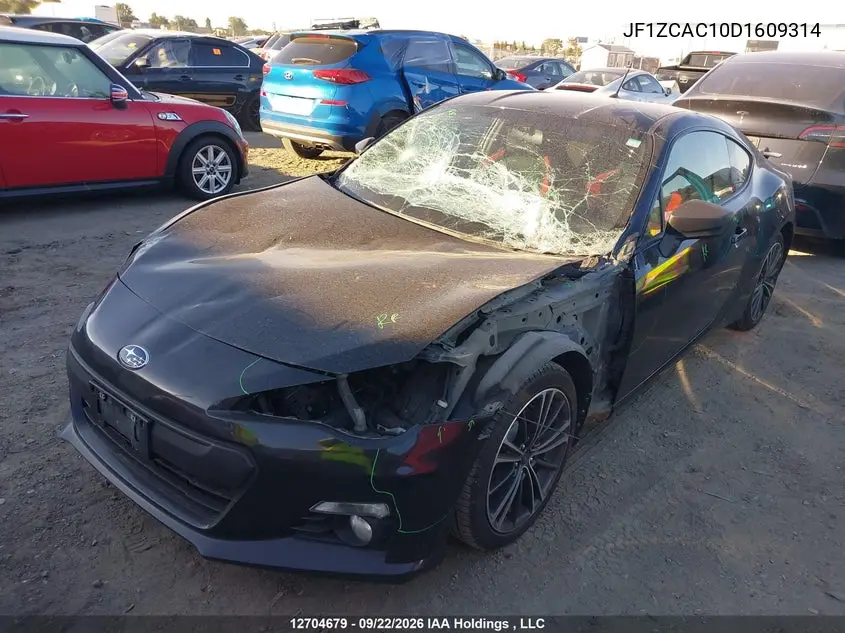 2013 SUBARU BRZ VIN JF1ZCAC10D1609314 — фото 2
