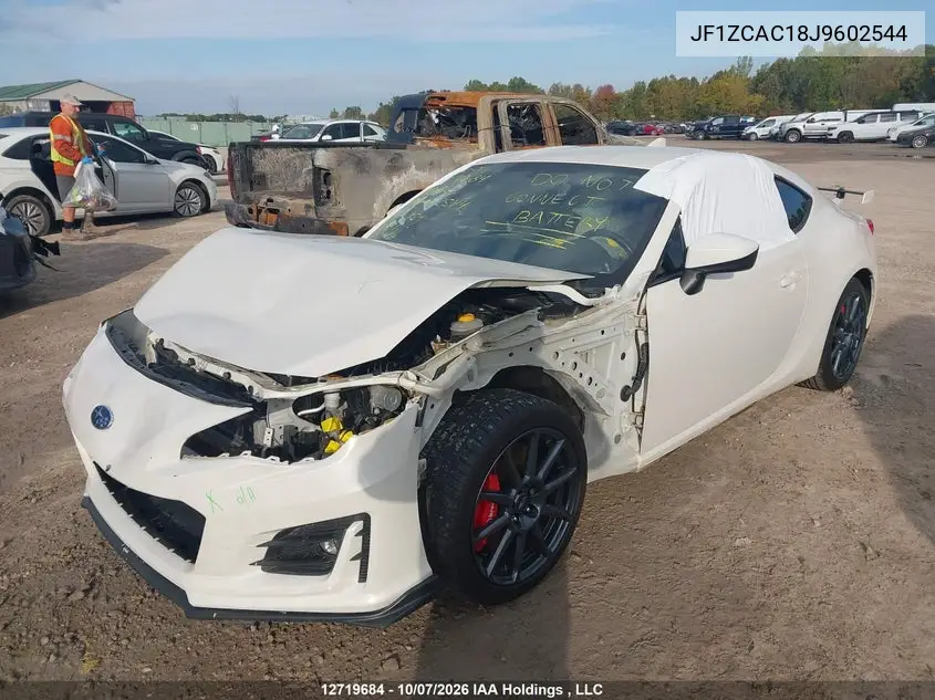 2018 SUBARU BRZ VIN JF1ZCAC18J9602544 — фото 2