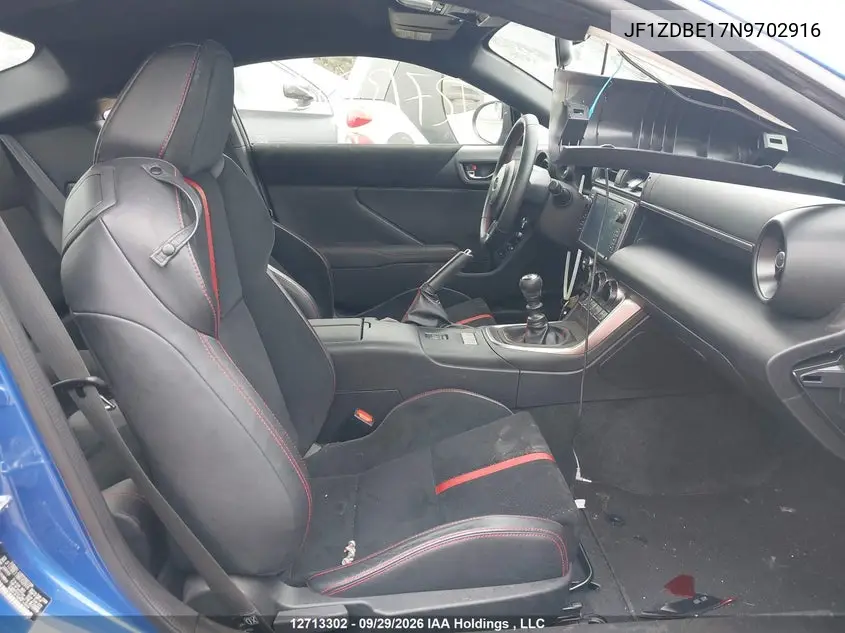 2022 SUBARU BRZ VIN JF1ZDBE17N9702916 — фото 5