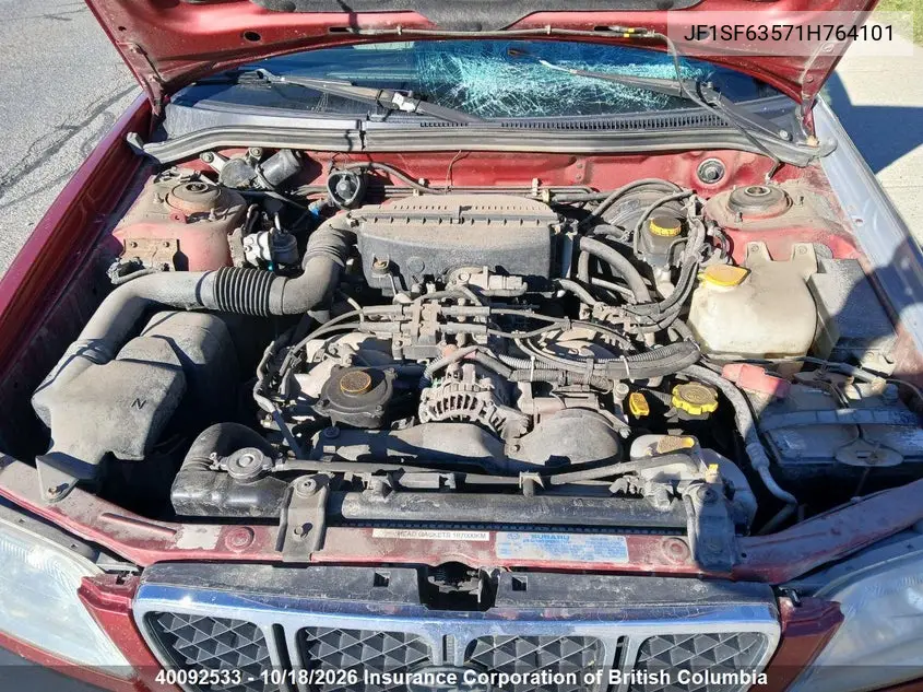 2001 SUBARU FORESTER VIN JF1SF63571H764101 — фото 10