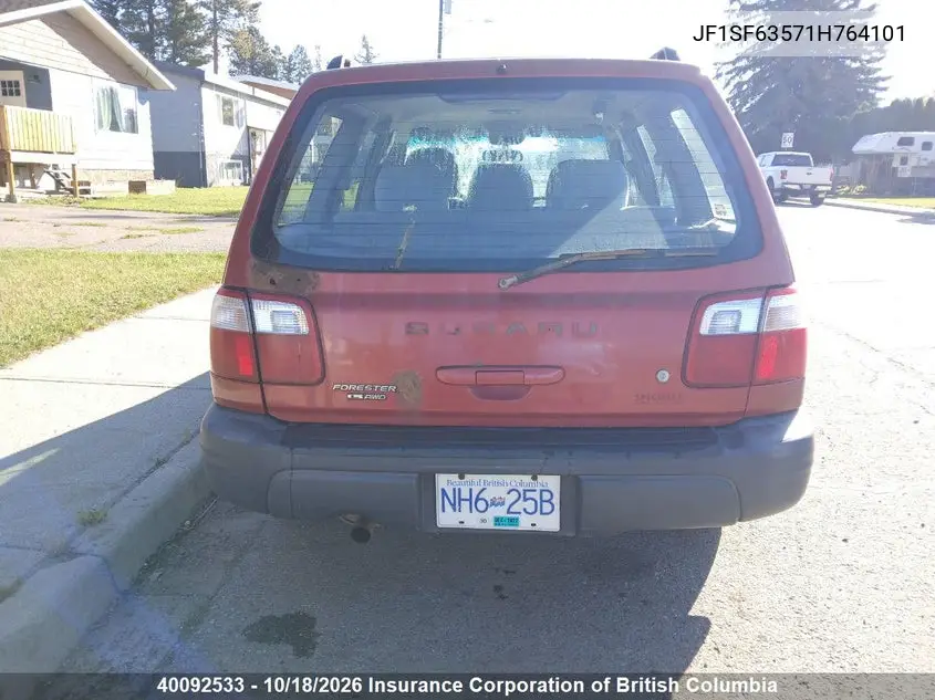 2001 SUBARU FORESTER VIN JF1SF63571H764101 — фото 14