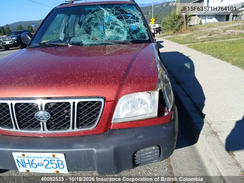 2001 SUBARU FORESTER VIN JF1SF63571H764101 — фото 15