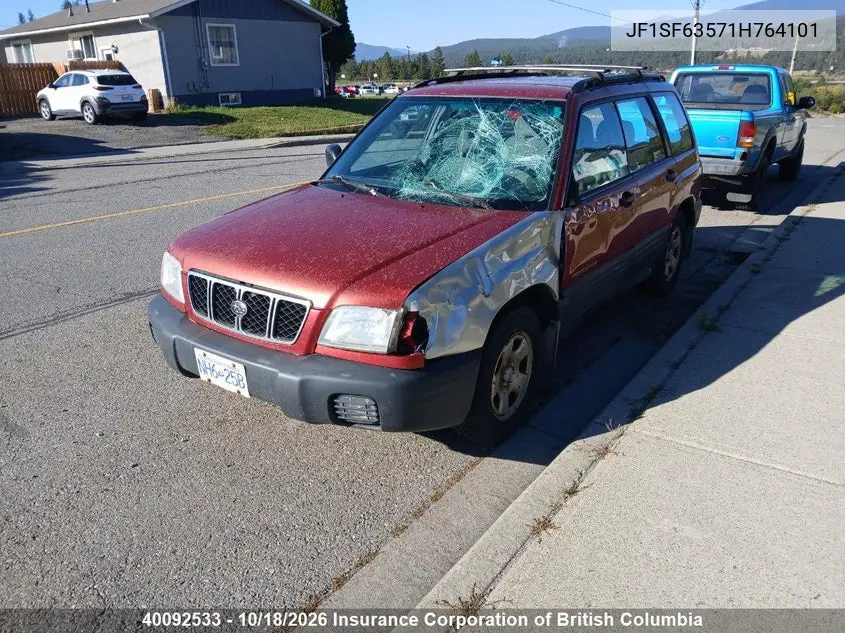 2001 SUBARU FORESTER VIN JF1SF63571H764101 — фото 3