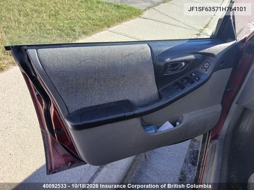 SUBARU FORESTER 2001, VIN JF1SF63571H764101