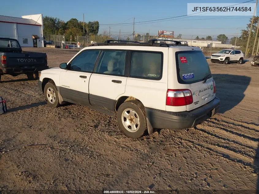 2002 SUBARU FORESTER VIN JF1SF63562H744584 — фото 3
