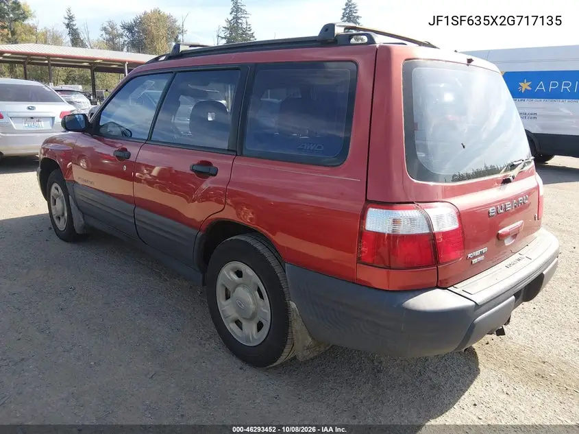 2002 SUBARU FORESTER VIN JF1SF635X2G717135 — фото 3