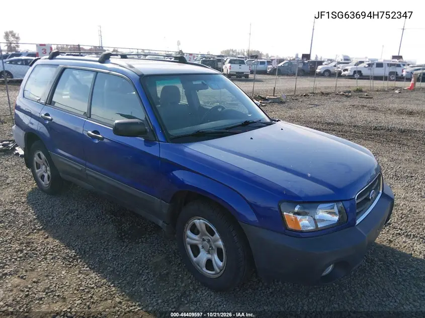 SUBARU FORESTER 2004, VIN JF1SG63694H752347