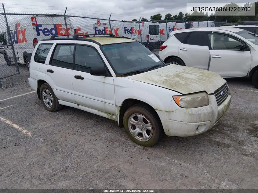 SUBARU FORESTER 2006, VIN JF1SG63686H726700
