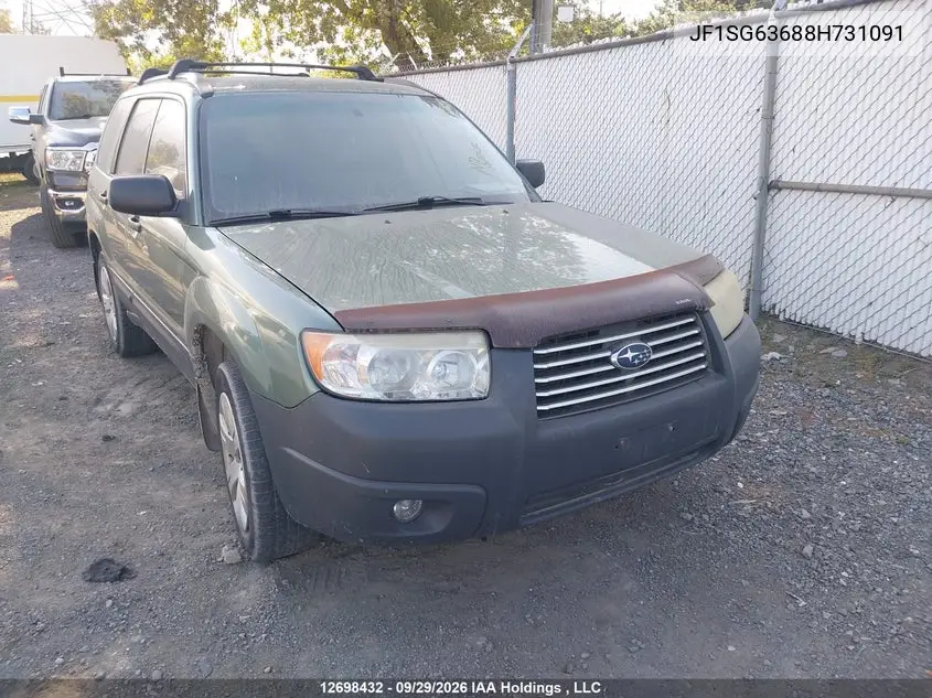 SUBARU FORESTER 2008, VIN JF1SG63688H731091