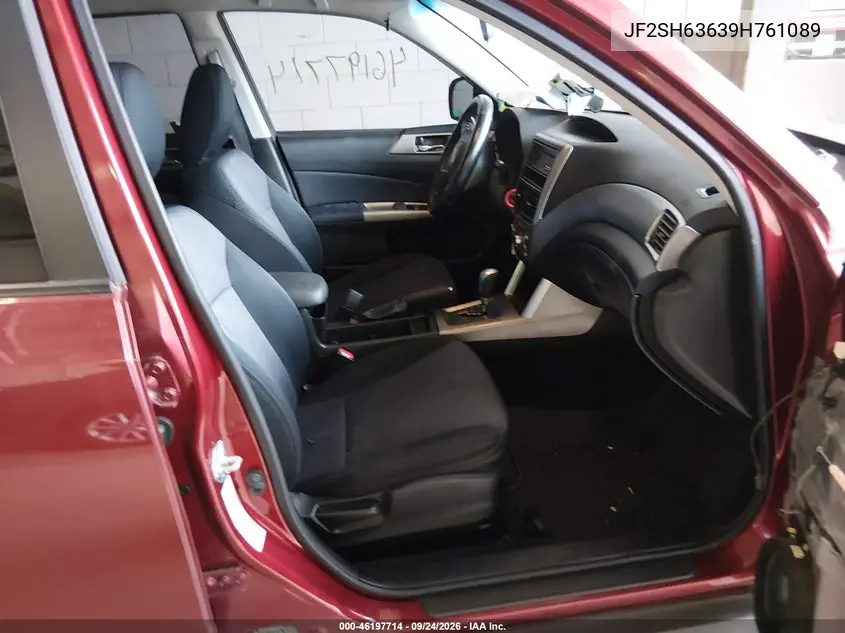 2009 SUBARU FORESTER VIN JF2SH63639H761089 — фото 5