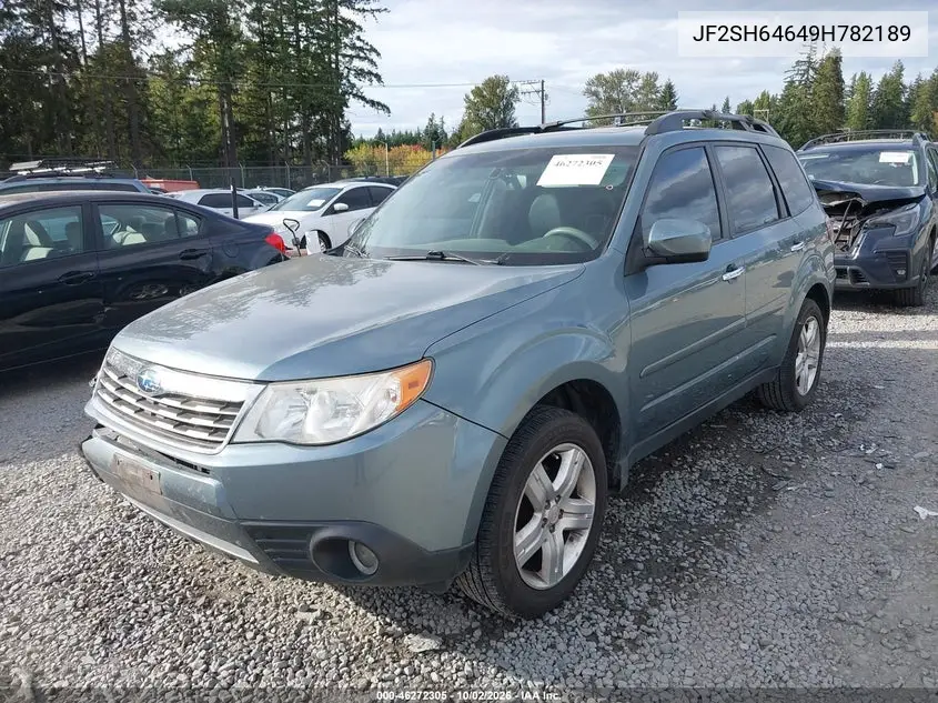 2009 SUBARU FORESTER VIN JF2SH64649H782189 — фото 2