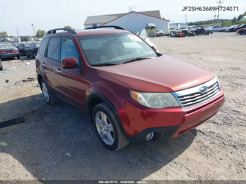 SUBARU FORESTER 2009, VIN JF2SH63689H724071