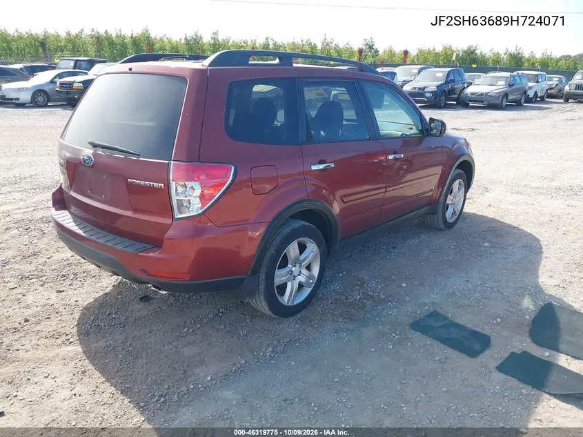 2009 SUBARU FORESTER VIN JF2SH63689H724071 — фото 4