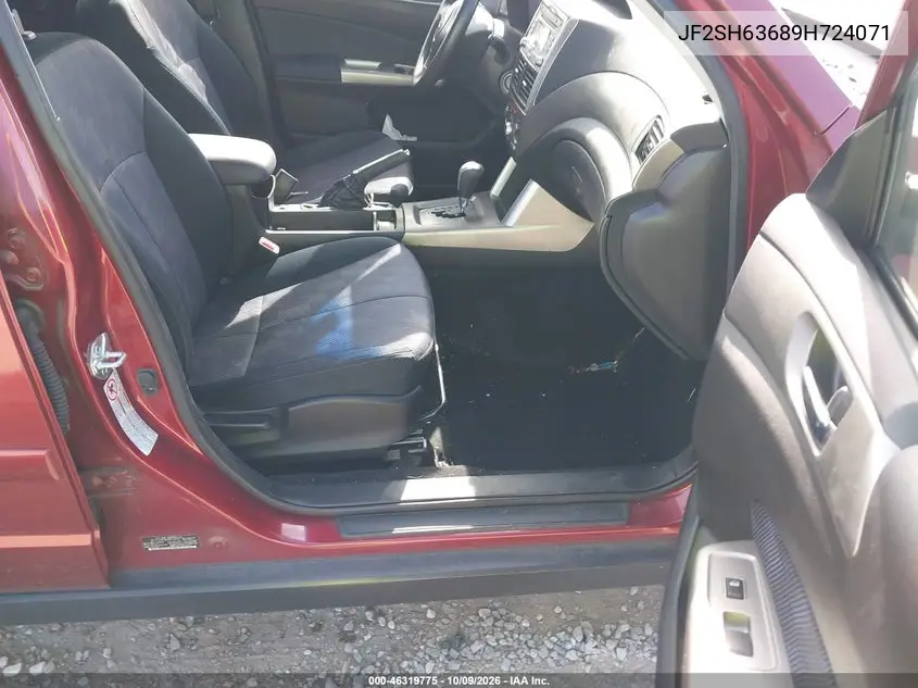 2009 SUBARU FORESTER VIN JF2SH63689H724071 — фото 5