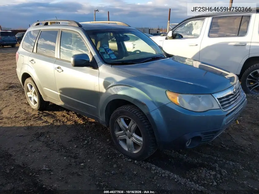 SUBARU FORESTER 2009, VIN JF2SH64659H750366