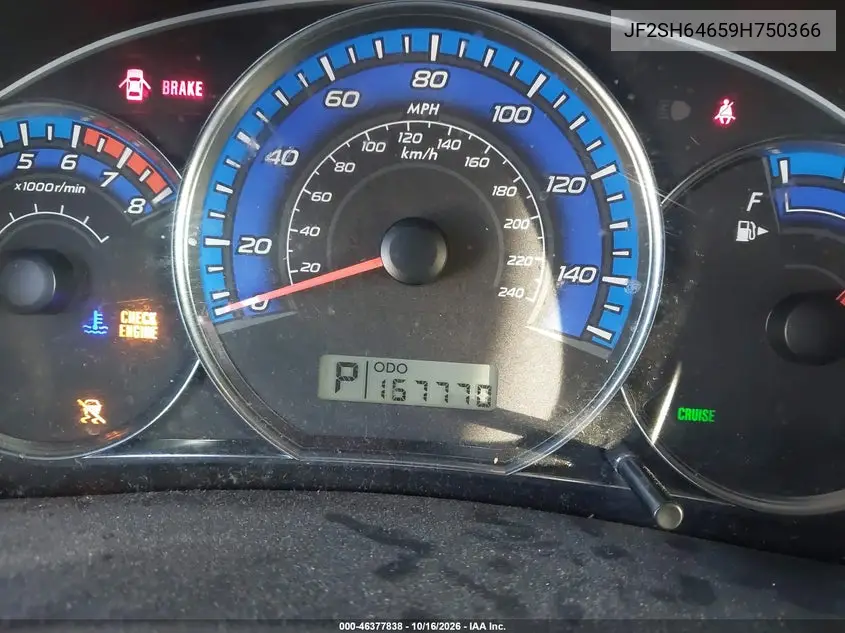 2009 SUBARU FORESTER VIN JF2SH64659H750366 — фото 15
