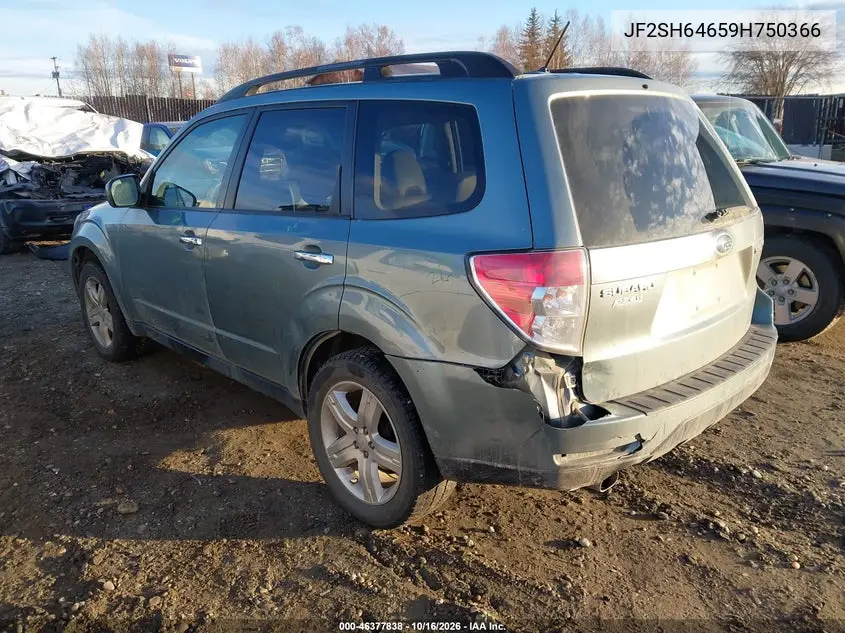 2009 SUBARU FORESTER VIN JF2SH64659H750366 — фото 3