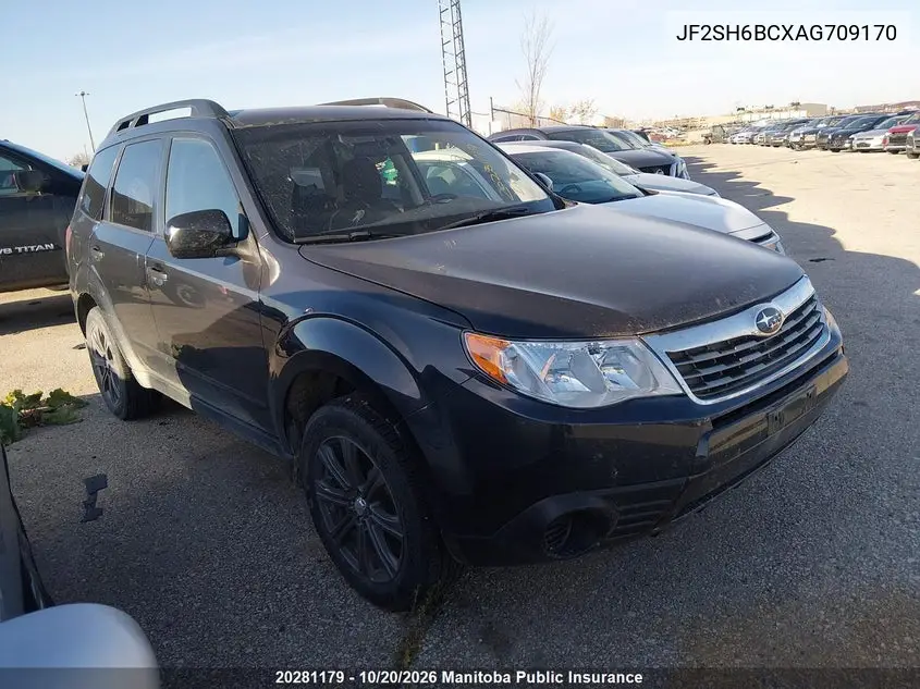 SUBARU FORESTER 2010, VIN JF2SH6BCXAG709170