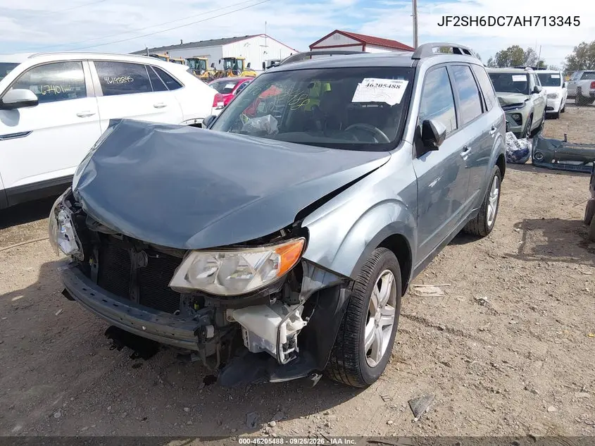 2010 SUBARU FORESTER VIN JF2SH6DC7AH713345 — фото 2