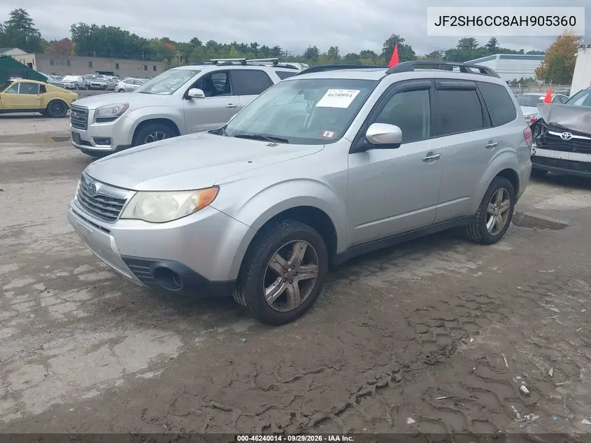 2010 SUBARU FORESTER VIN JF2SH6CC8AH905360 — фото 2