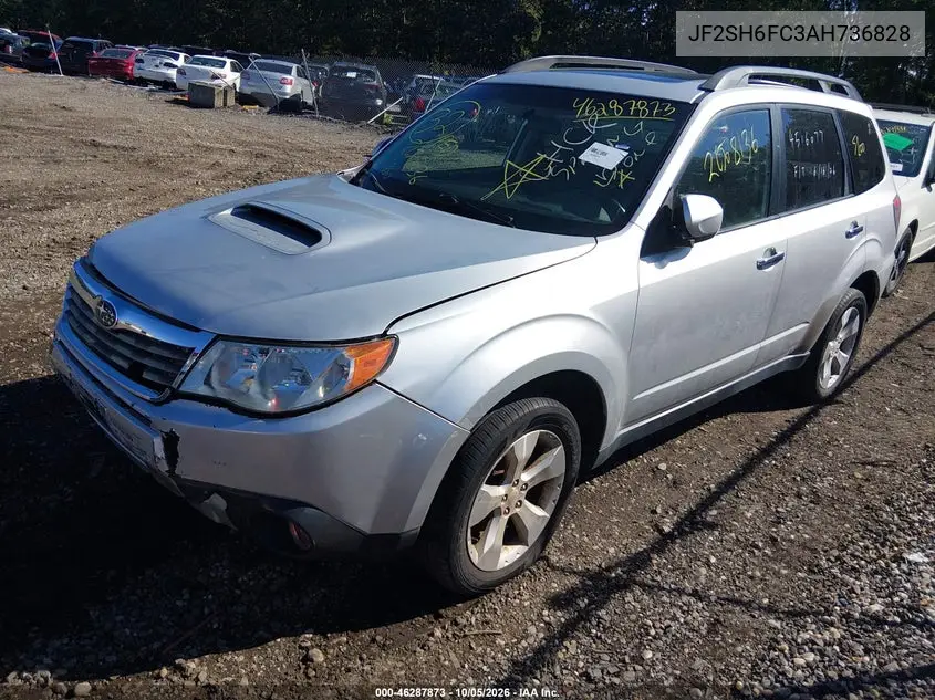2010 SUBARU FORESTER VIN JF2SH6FC3AH736828 — фото 2