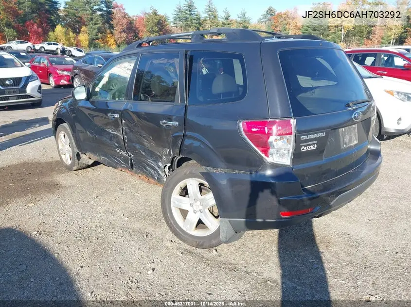 2010 SUBARU FORESTER VIN JF2SH6DC6AH703292 — фото 3