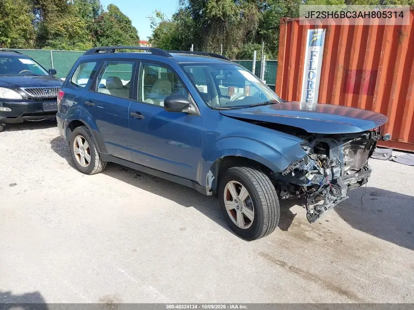 SUBARU FORESTER 2010, VIN JF2SH6BC3AH805314