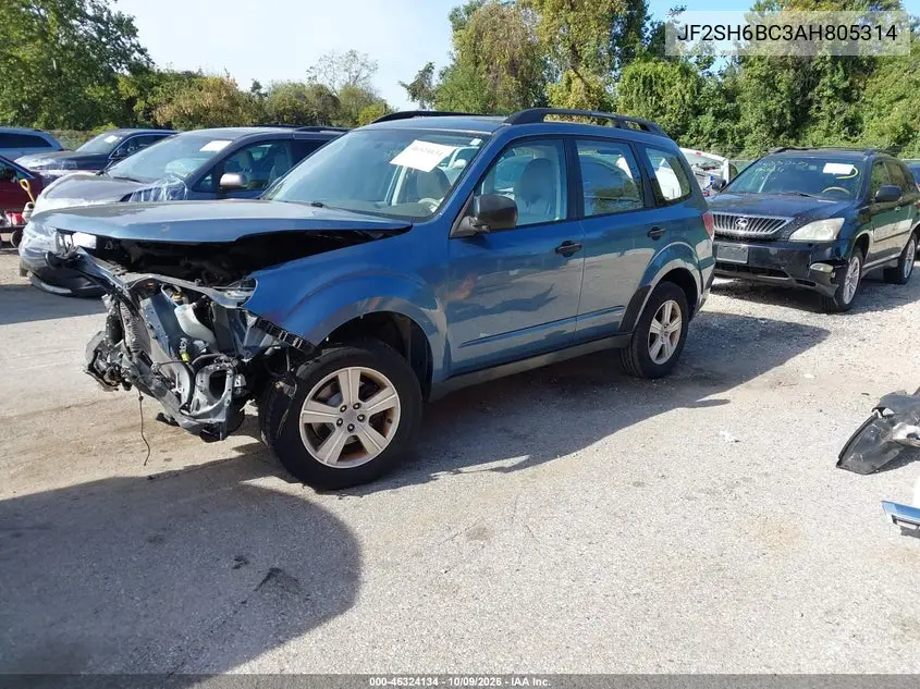 2010 SUBARU FORESTER VIN JF2SH6BC3AH805314 — фото 2