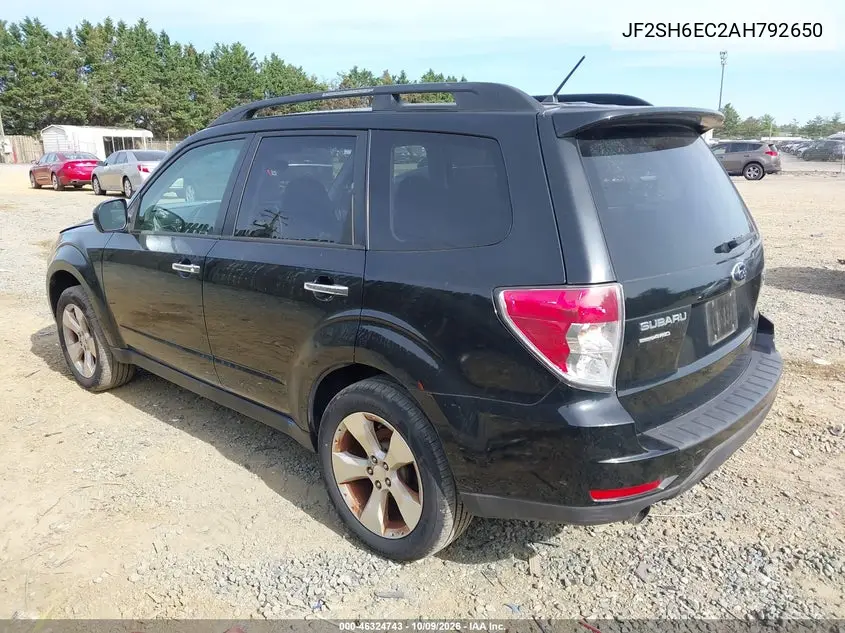 2010 SUBARU FORESTER VIN JF2SH6EC2AH792650 — фото 3