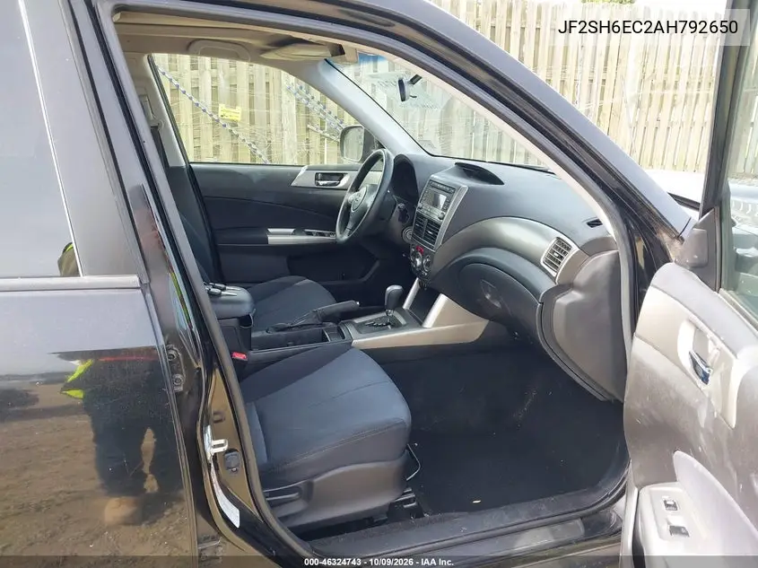 2010 SUBARU FORESTER VIN JF2SH6EC2AH792650 — фото 5