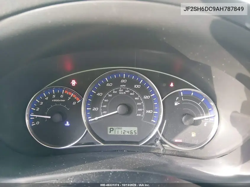 2010 SUBARU FORESTER VIN JF2SH6DC9AH787849 — фото 7