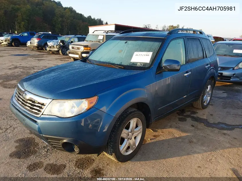 2010 SUBARU FORESTER VIN JF2SH6CC4AH705981 — фото 2