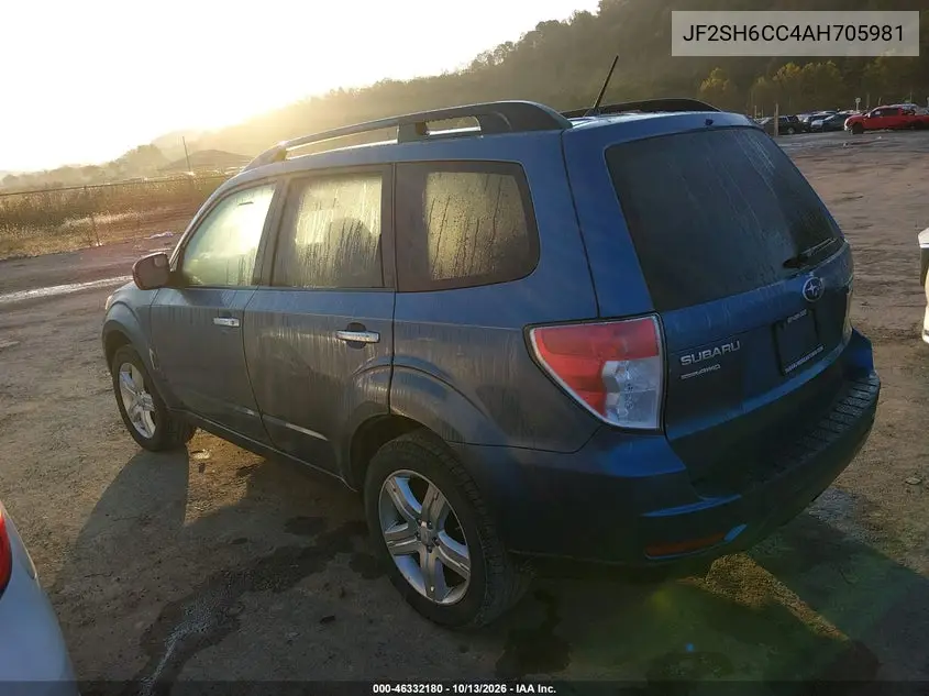 2010 SUBARU FORESTER VIN JF2SH6CC4AH705981 — фото 3
