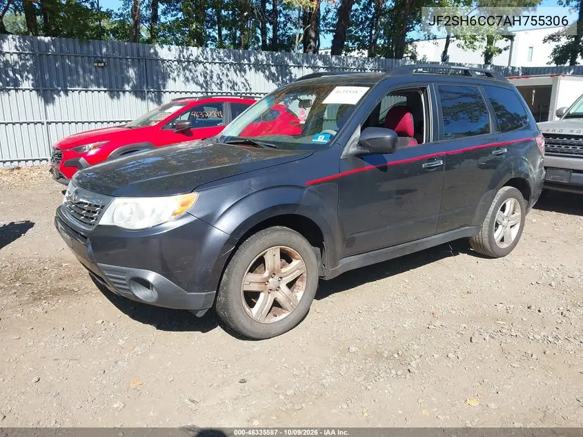 2010 SUBARU FORESTER VIN JF2SH6CC7AH755306 — фото 2
