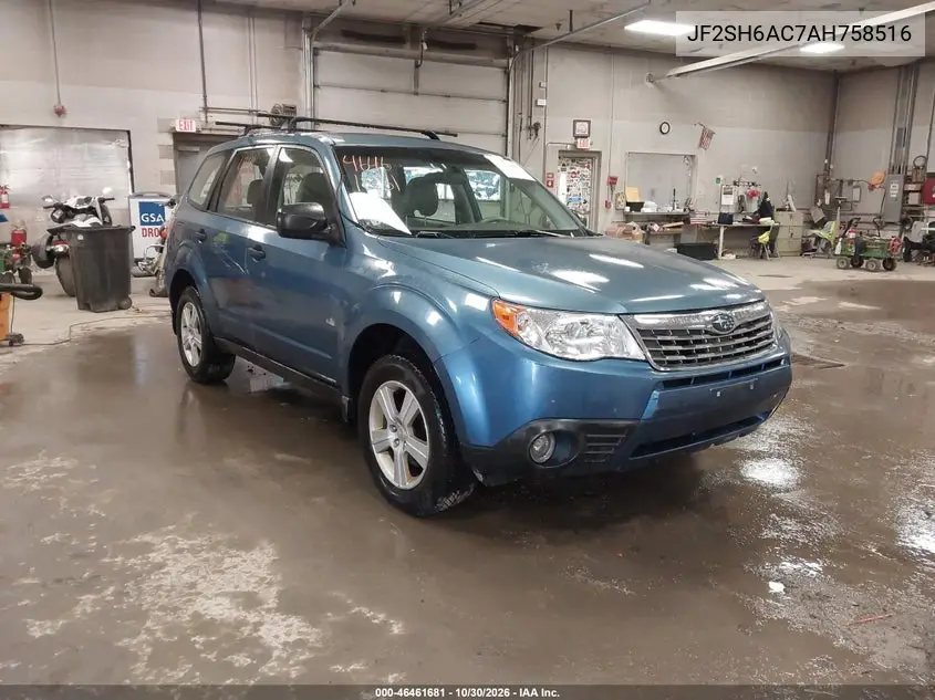 SUBARU FORESTER 2010, VIN JF2SH6AC7AH758516