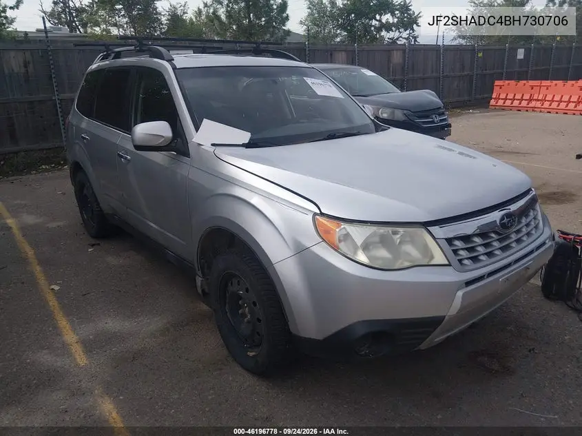 SUBARU FORESTER 2011, VIN JF2SHADC4BH730706