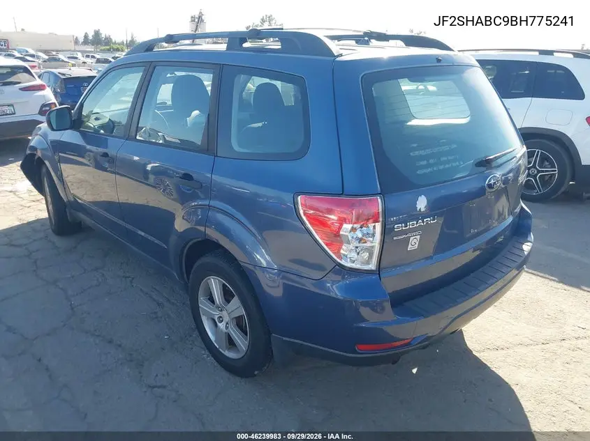 2011 SUBARU FORESTER VIN JF2SHABC9BH775241 — фото 3